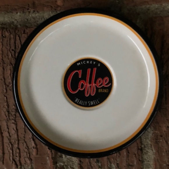 Disney Mickey’s Coffee Brand Really Swell Ceramic Espresso Saucer 4.75” - Picture 1 of 4